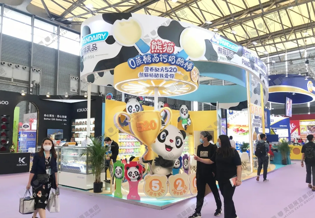 熊貓乳品展臺設計